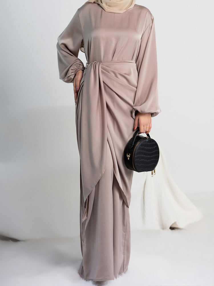 Ayla Satin Wrap Set