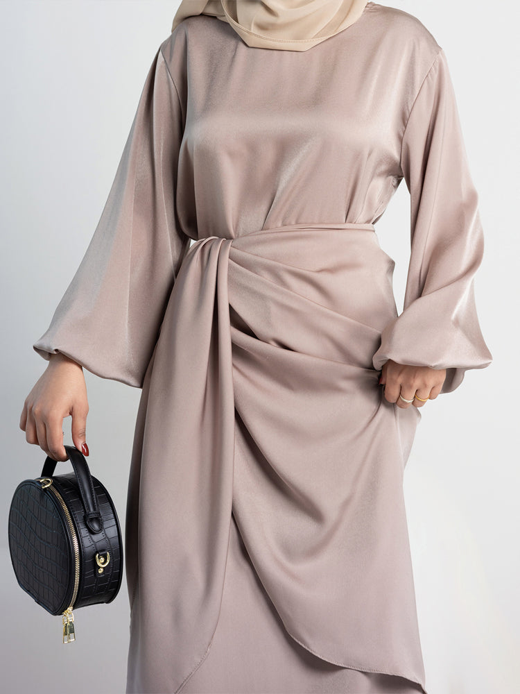 Ayla Satin Wrap Set