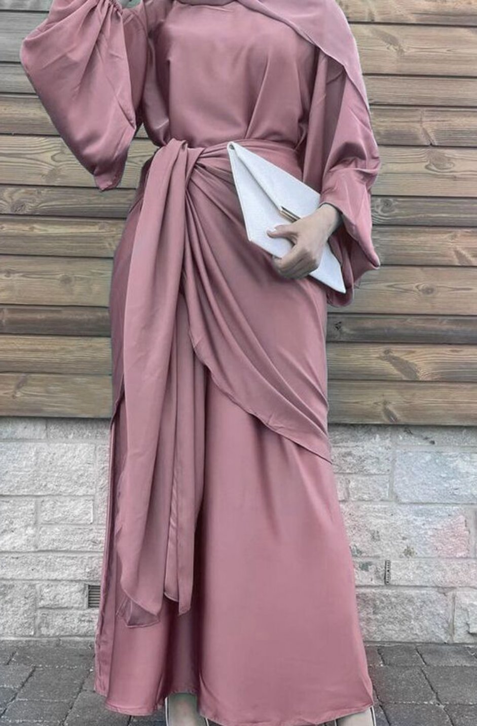 Ayla Satin Wrap Set