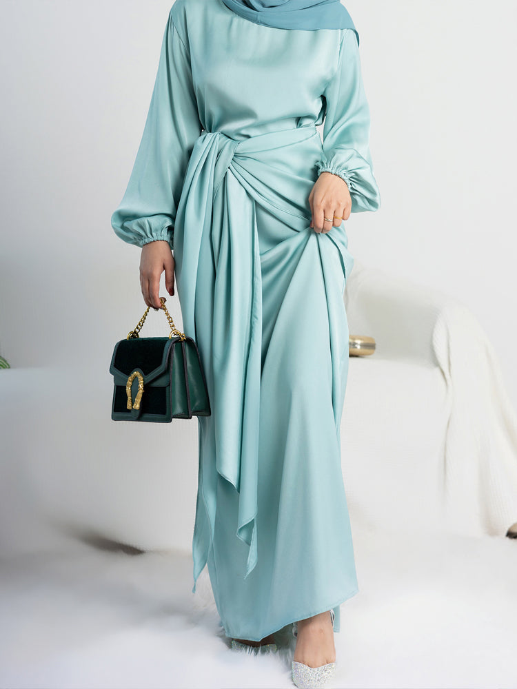 Ayla Satin Wrap Set