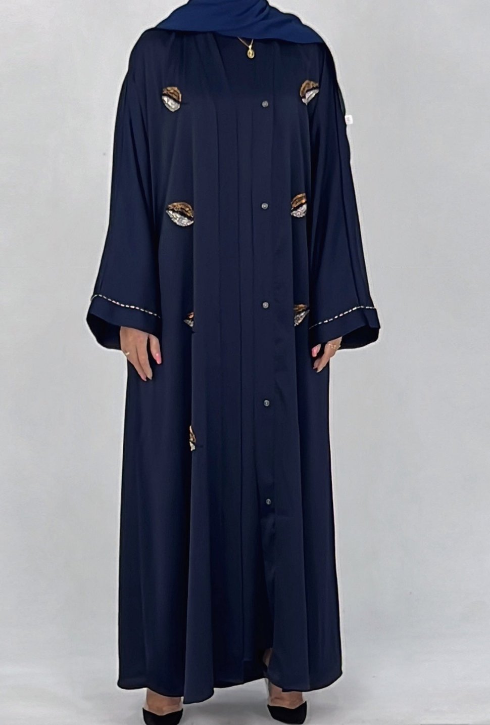 HAANI- Beaded Button Down Abaya