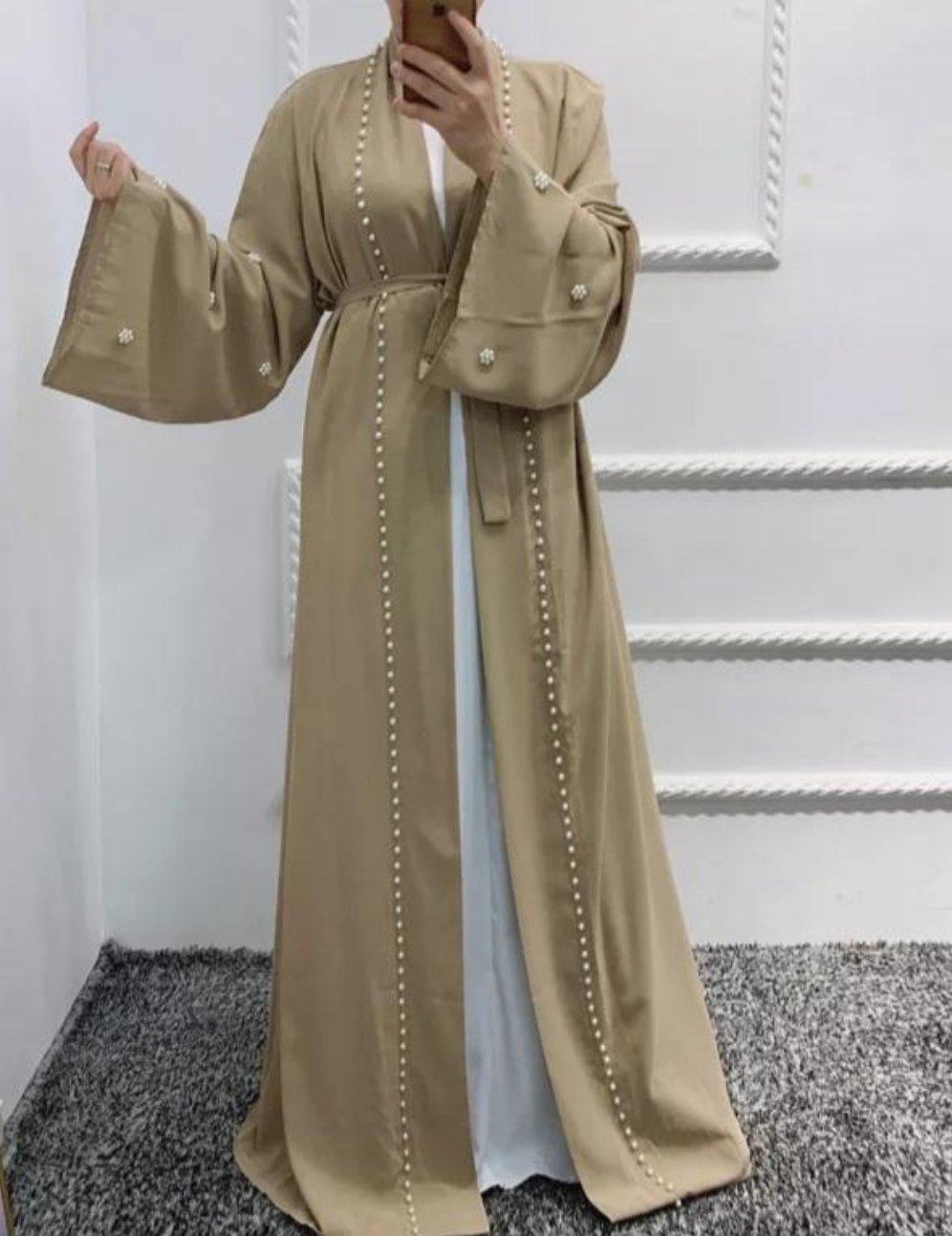 Pearl Embellished Abaya