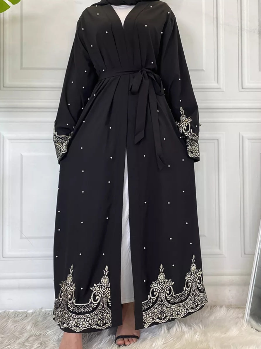 Unaisah Pearl Abaya-Black