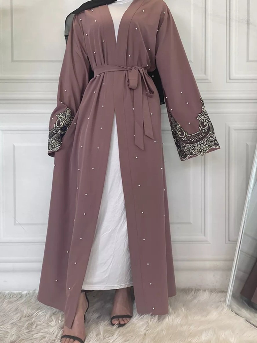 Hareem Pearl Abaya- Muave
