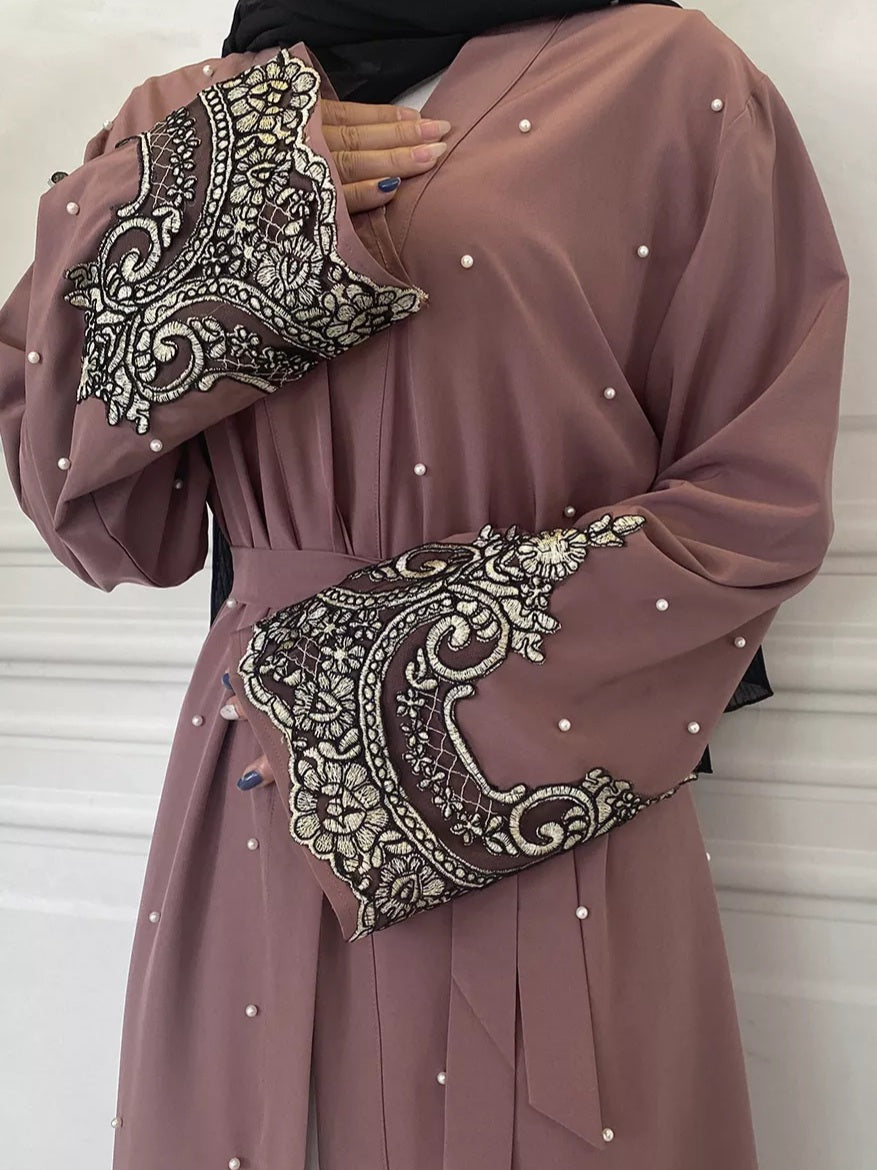 Hareem Pearl Abaya- Muave