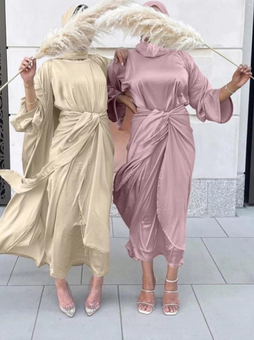 Leena Satin Abaya Set