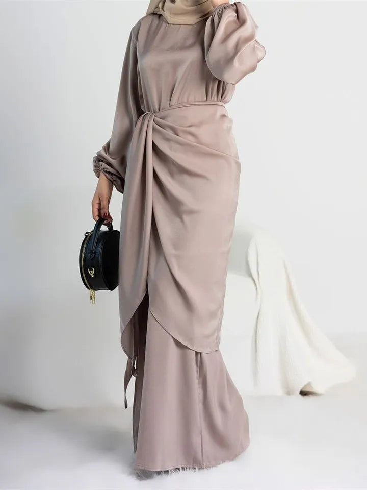 Ayla Satin Wrap Set