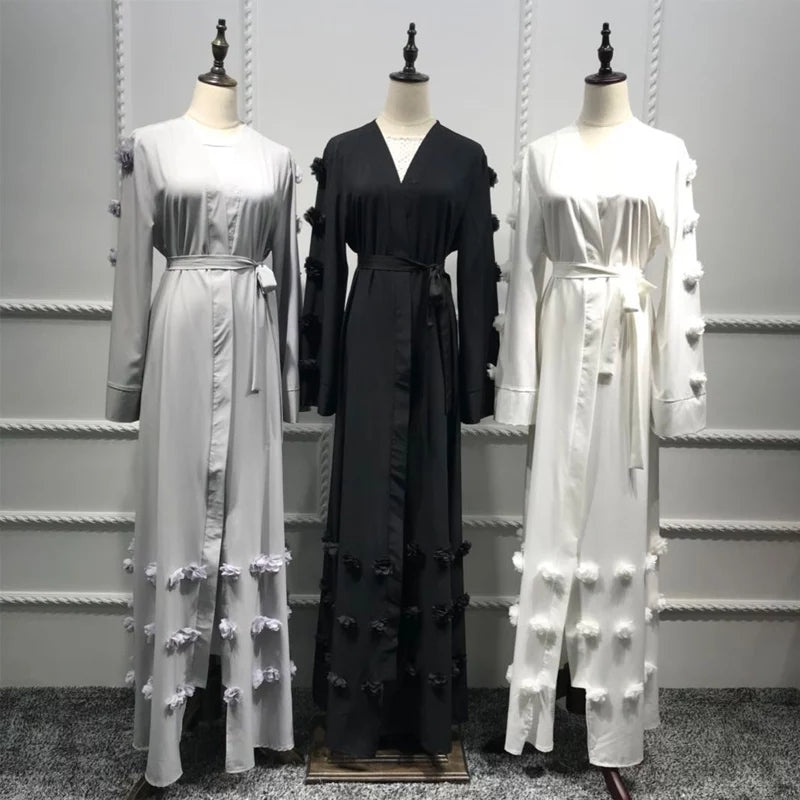 Pom-Pom Flower Abaya