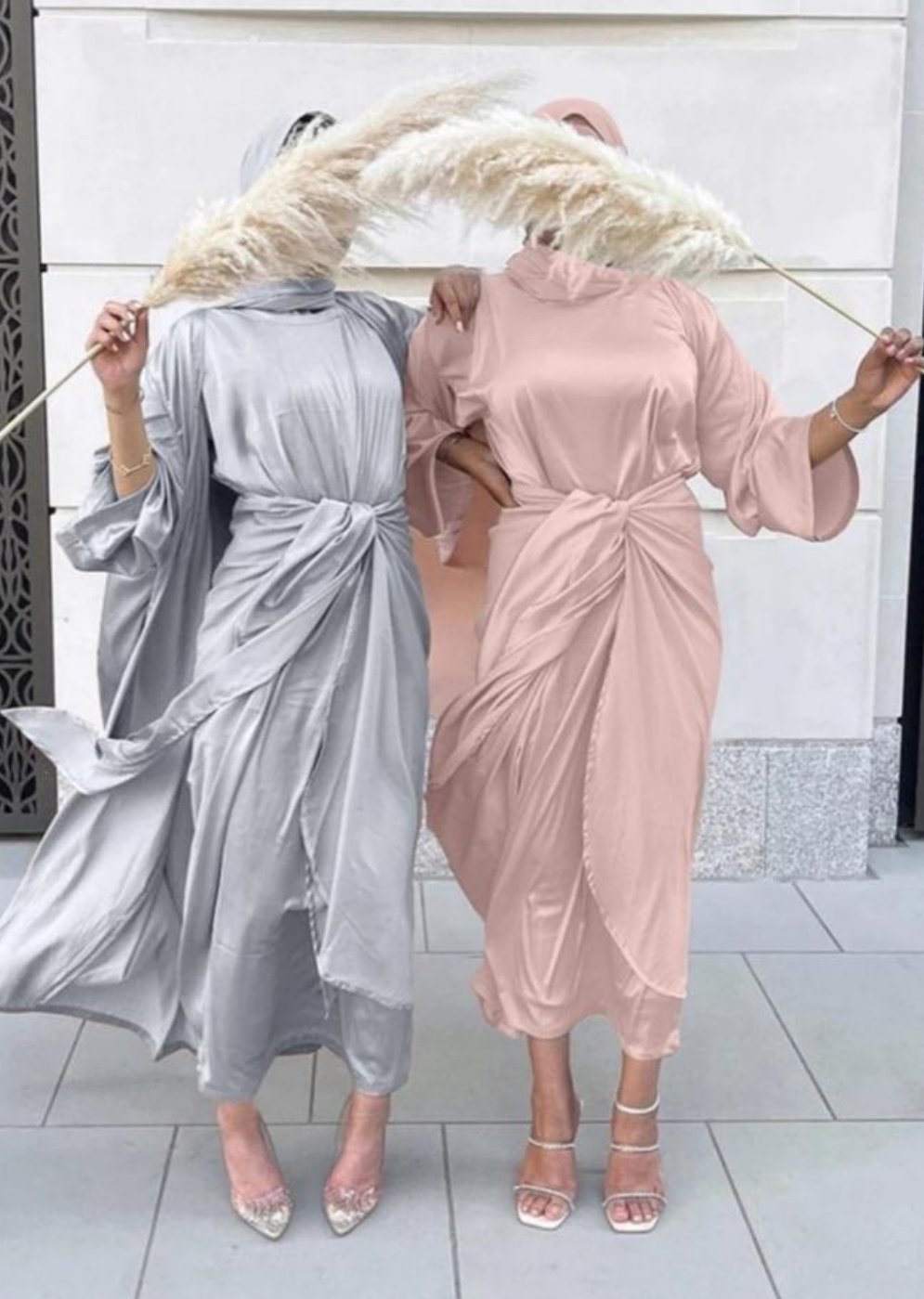 Leena Satin Abaya Set