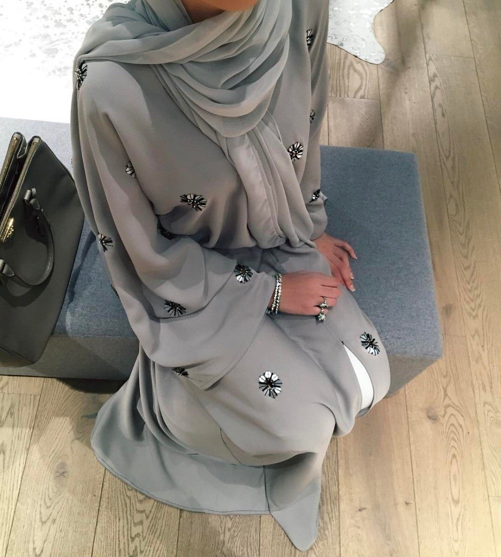 Zahra-Lunar Gray Abaya