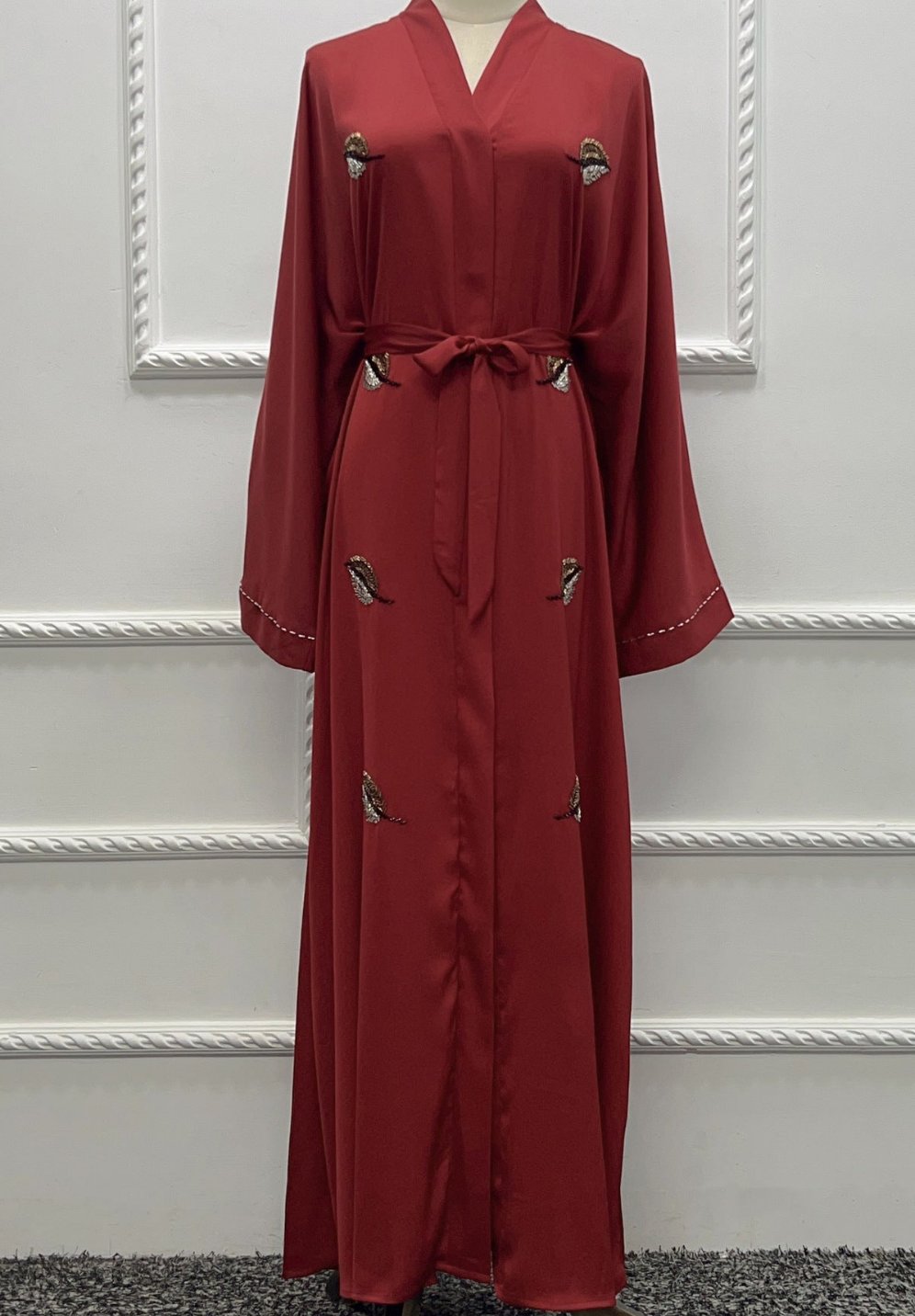 HAANI- Beaded Button Down Abaya