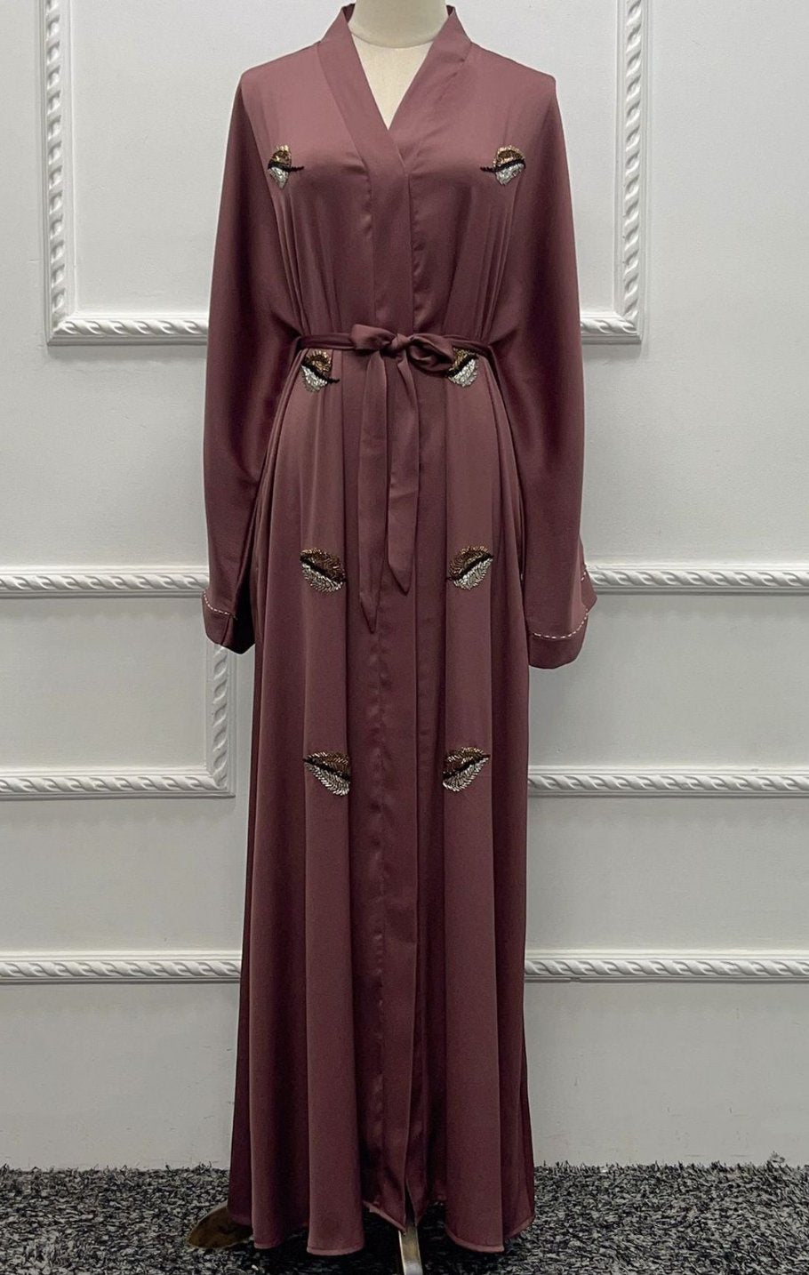 HAANI- Beaded Button Down Abaya