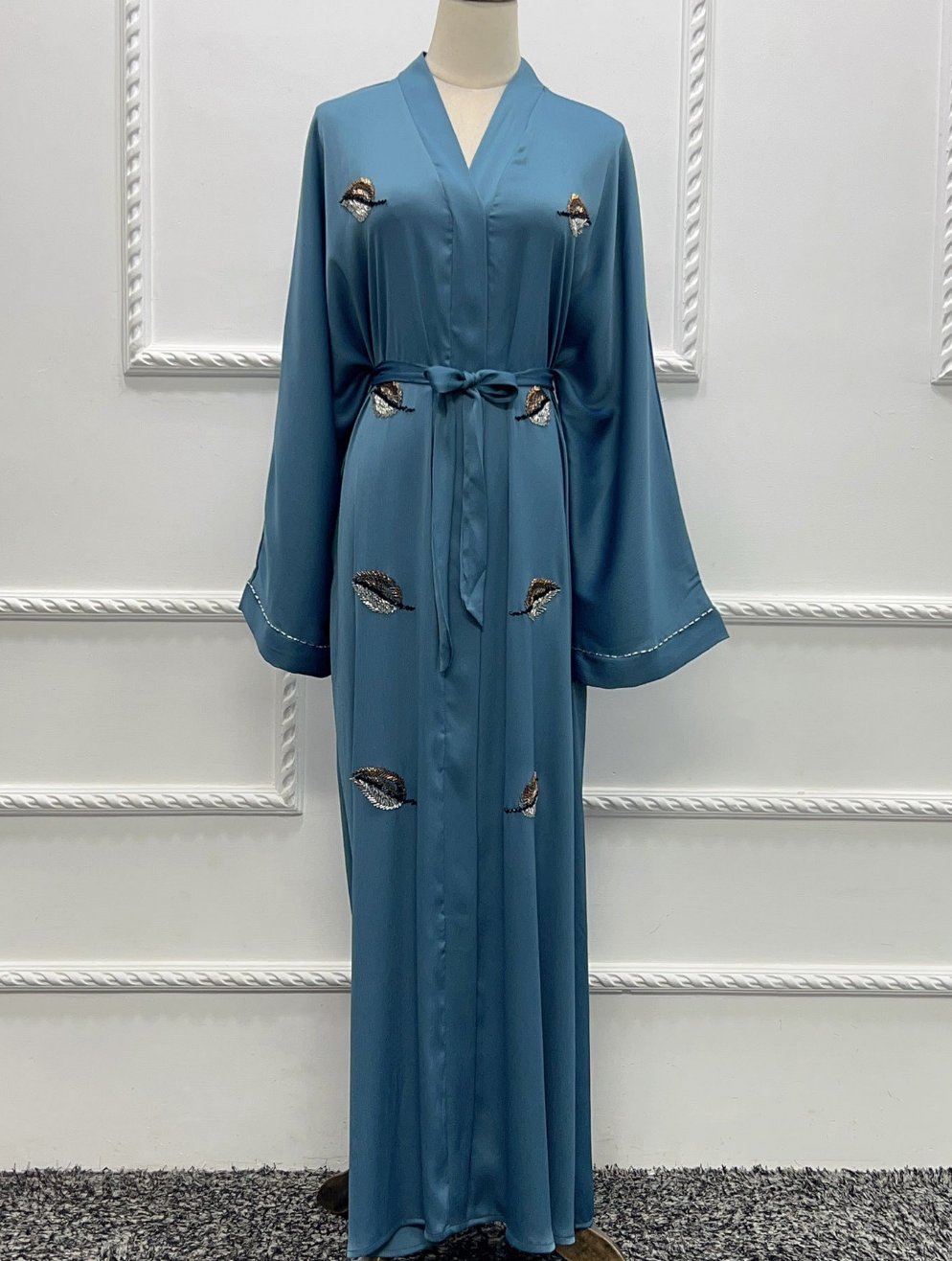 HAANI- Beaded Button Down Abaya