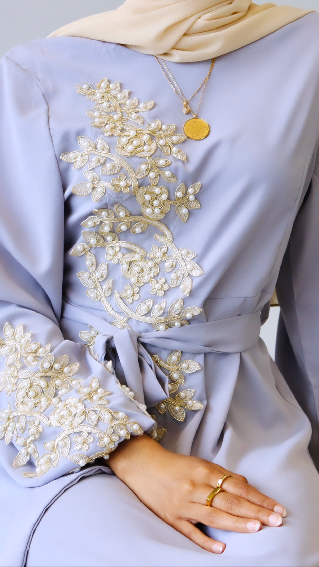 Sofia Sequin Embroidery Dress