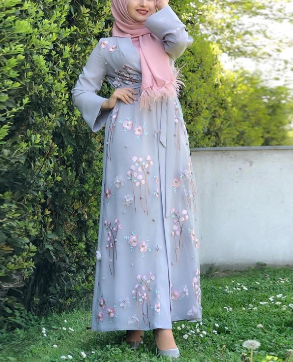 Floral on sale abaya dress