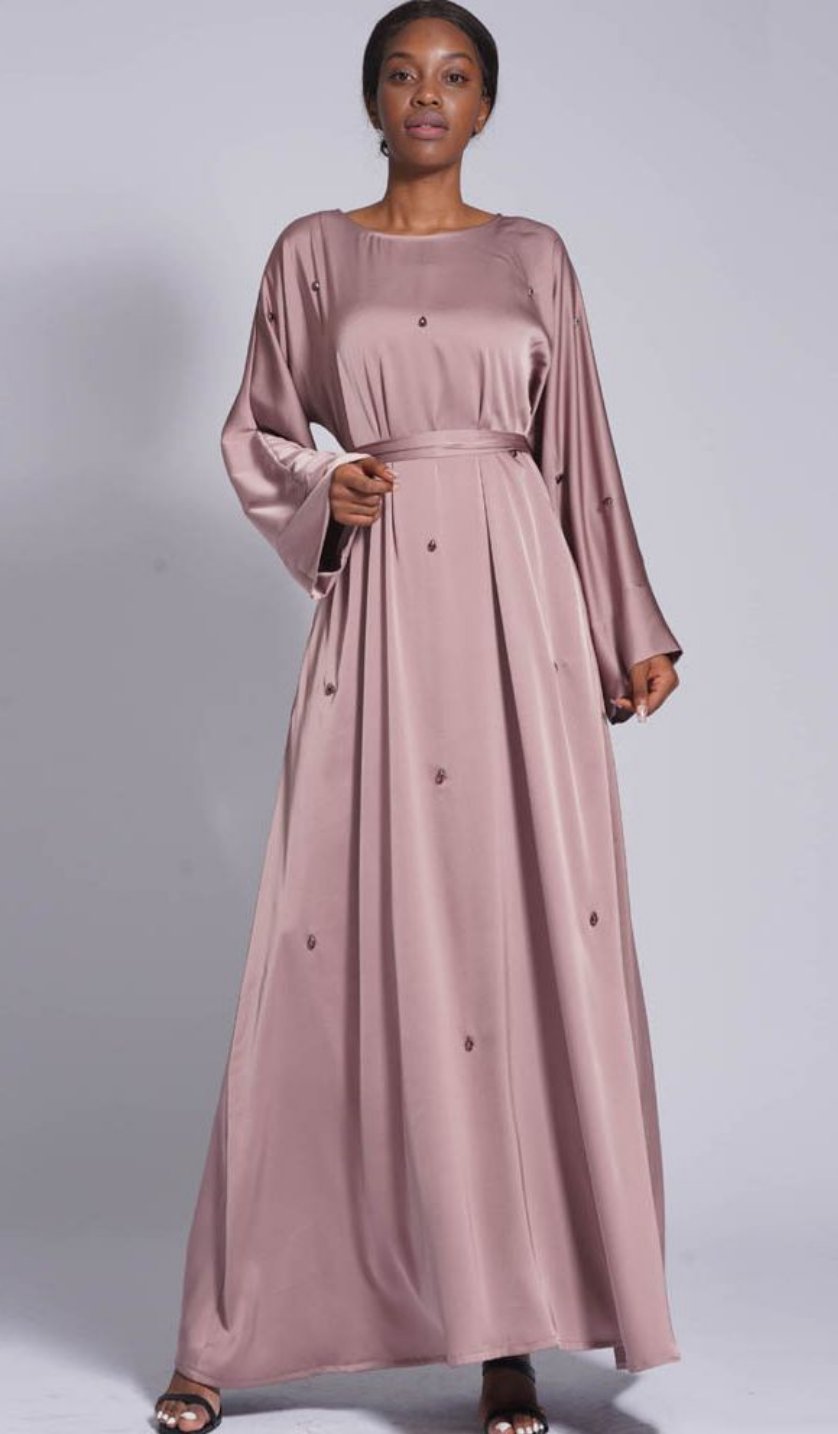 Nina Beaded Satin Abaya