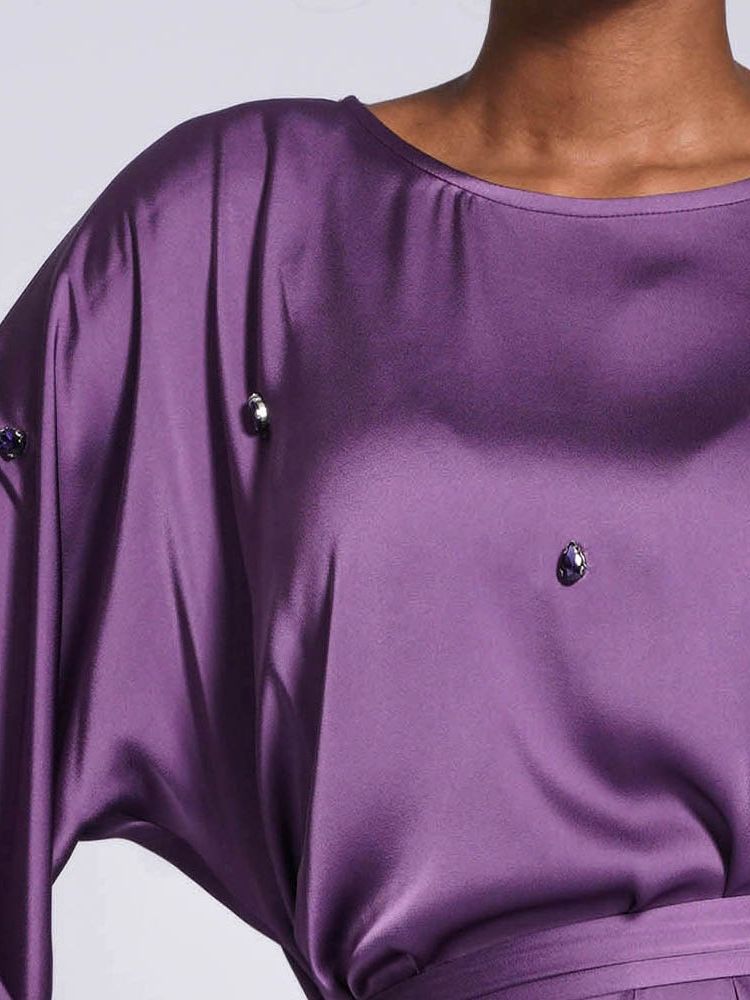 Nina Beaded Satin Abaya