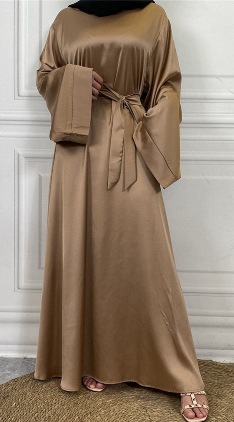Inaya Classic Satin Abaya