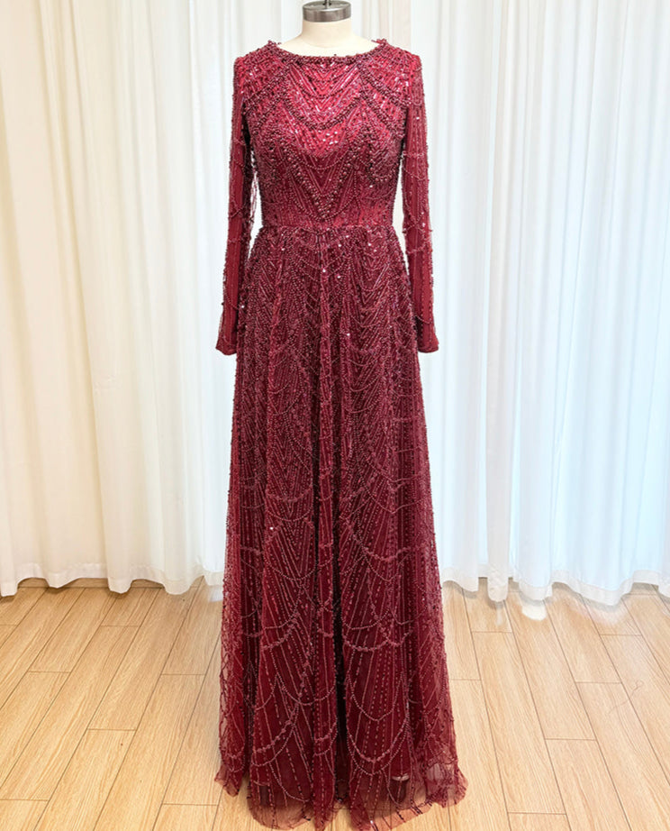 Aarya Beaded Flare Gown