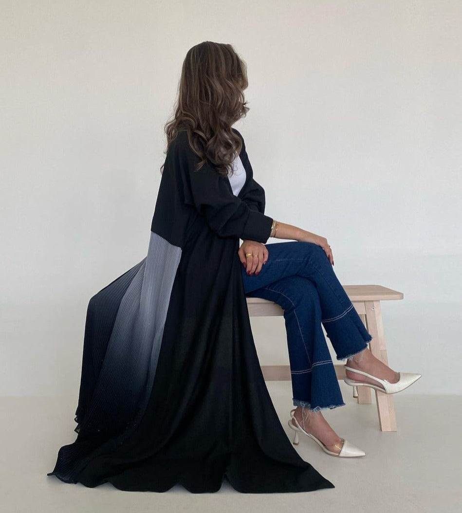 Pleated Ombre Abaya