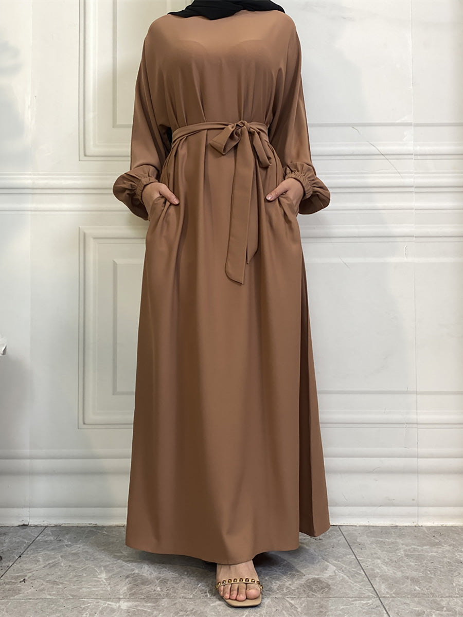 Casual abaya with pockets