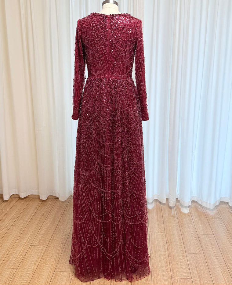 Aarya Beaded Flare Gown