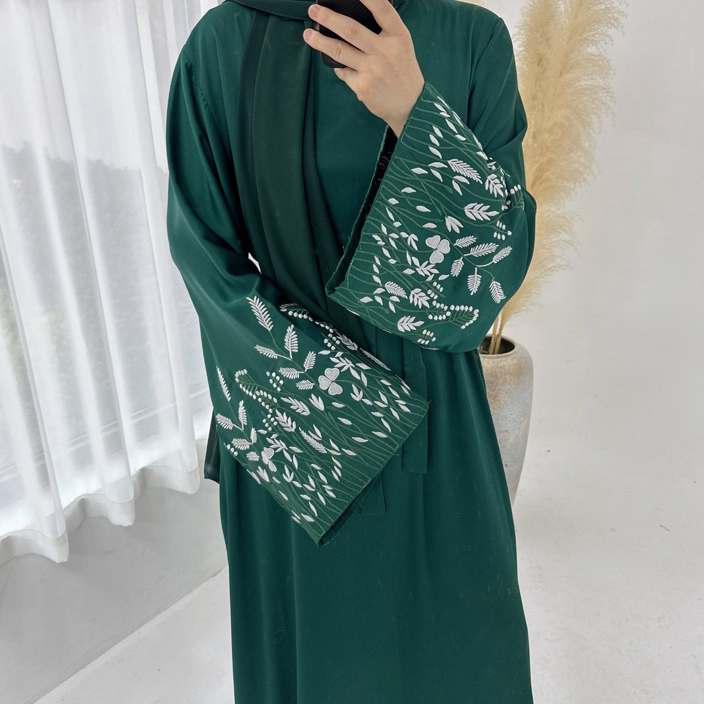 Abeer-Floral Embroidery Abaya