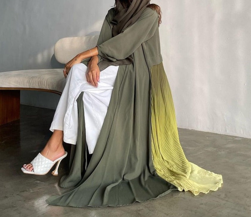 Pleated Ombre Abaya