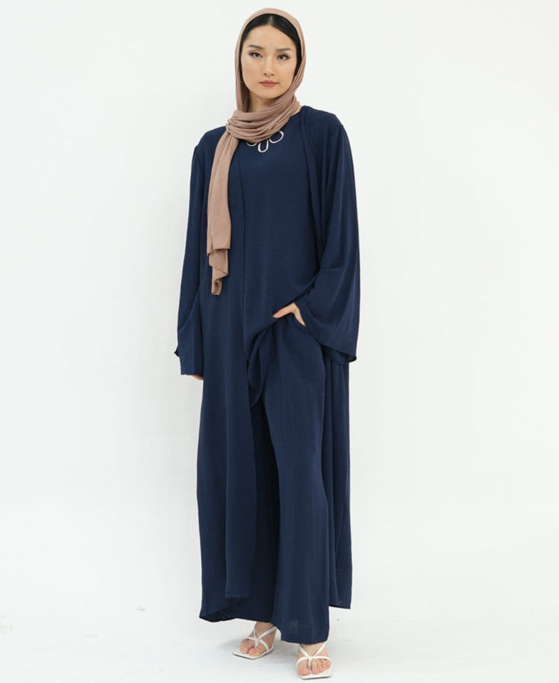 Zoha-Three Piece Abaya Set