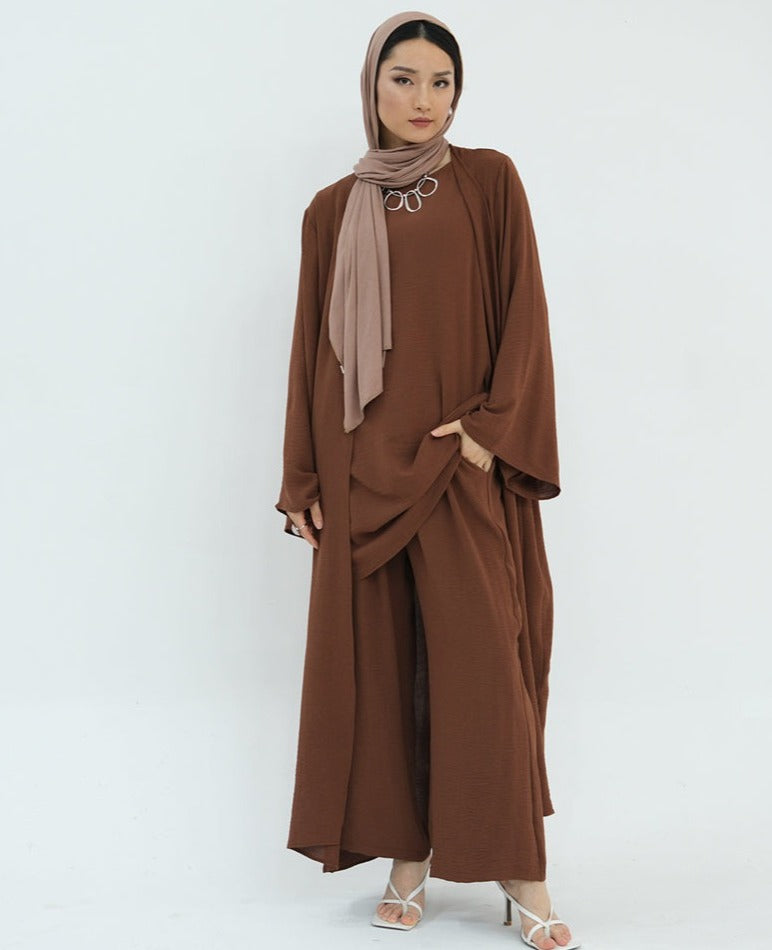 Zoha-Three Piece Abaya Set