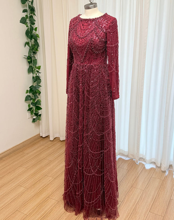 Aarya Beaded Flare Gown