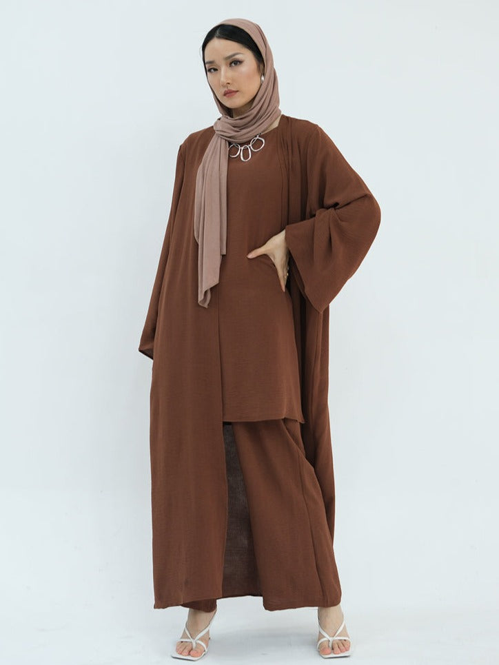 Zoha-Three Piece Abaya Set