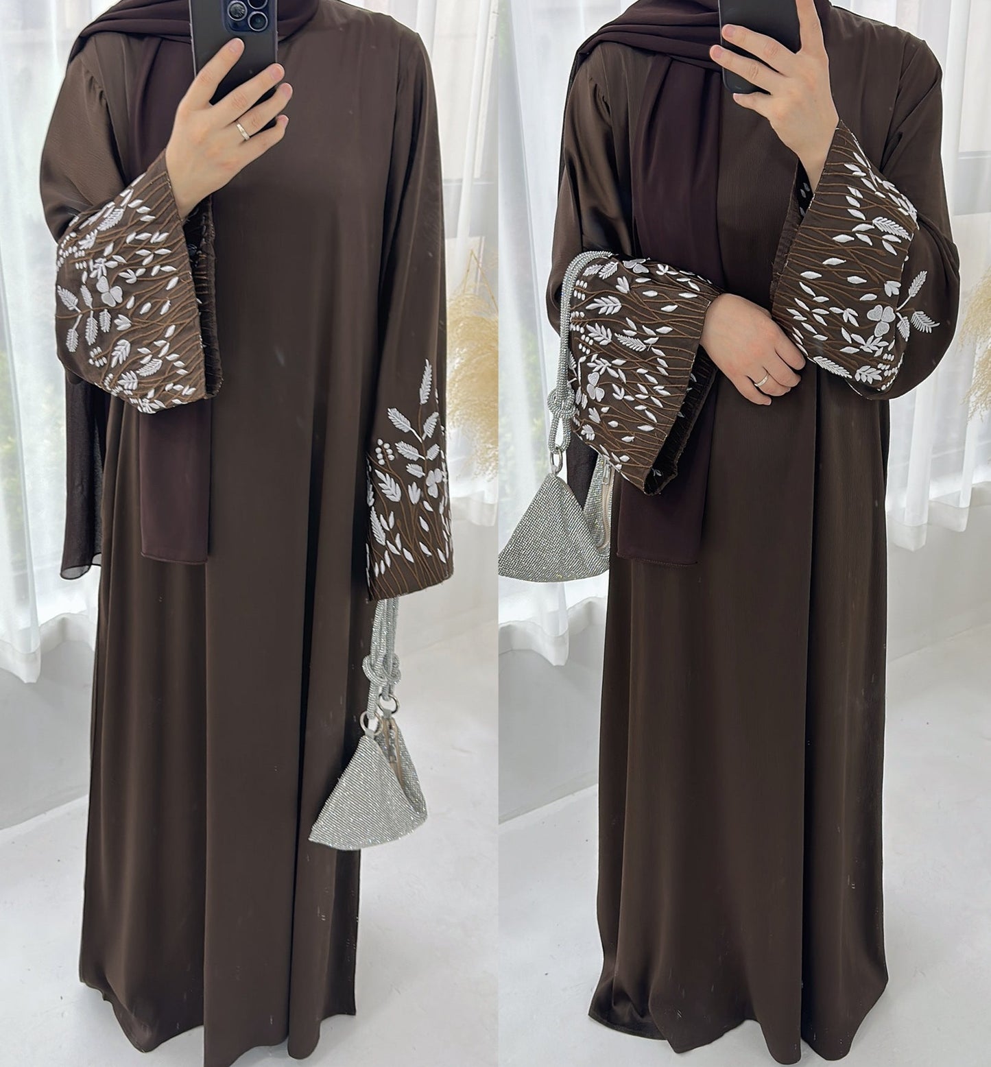 Abeer-Floral Embroidery Abaya