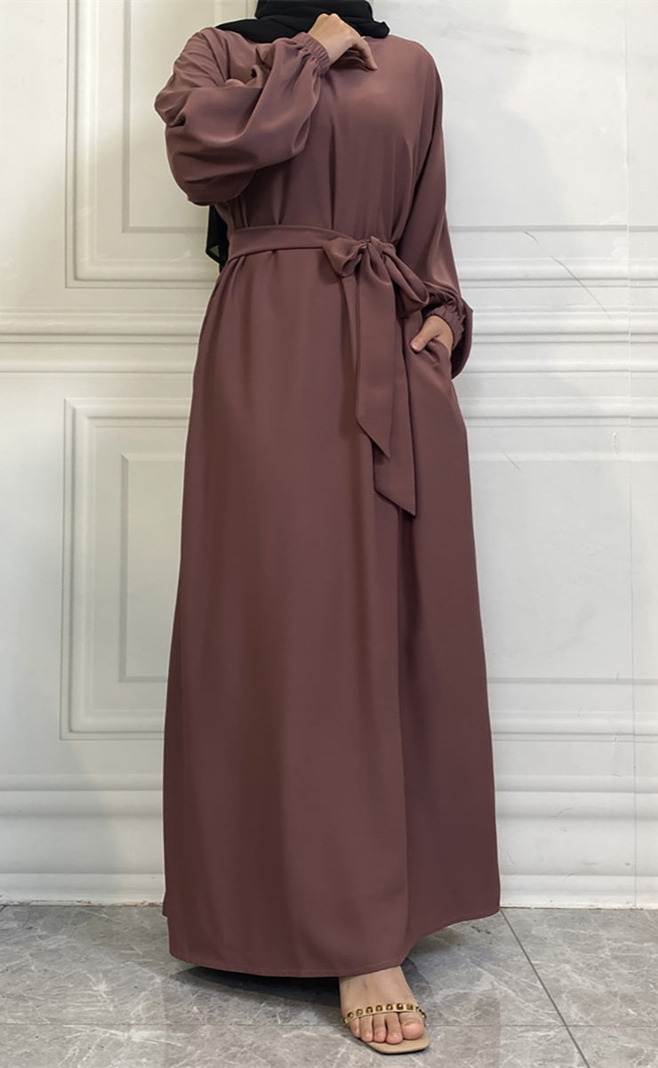 Casual abaya with pockets