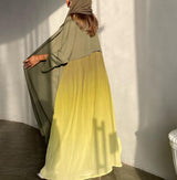Pleated Ombre Abaya