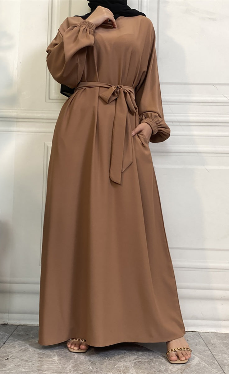 Casual abaya with pockets