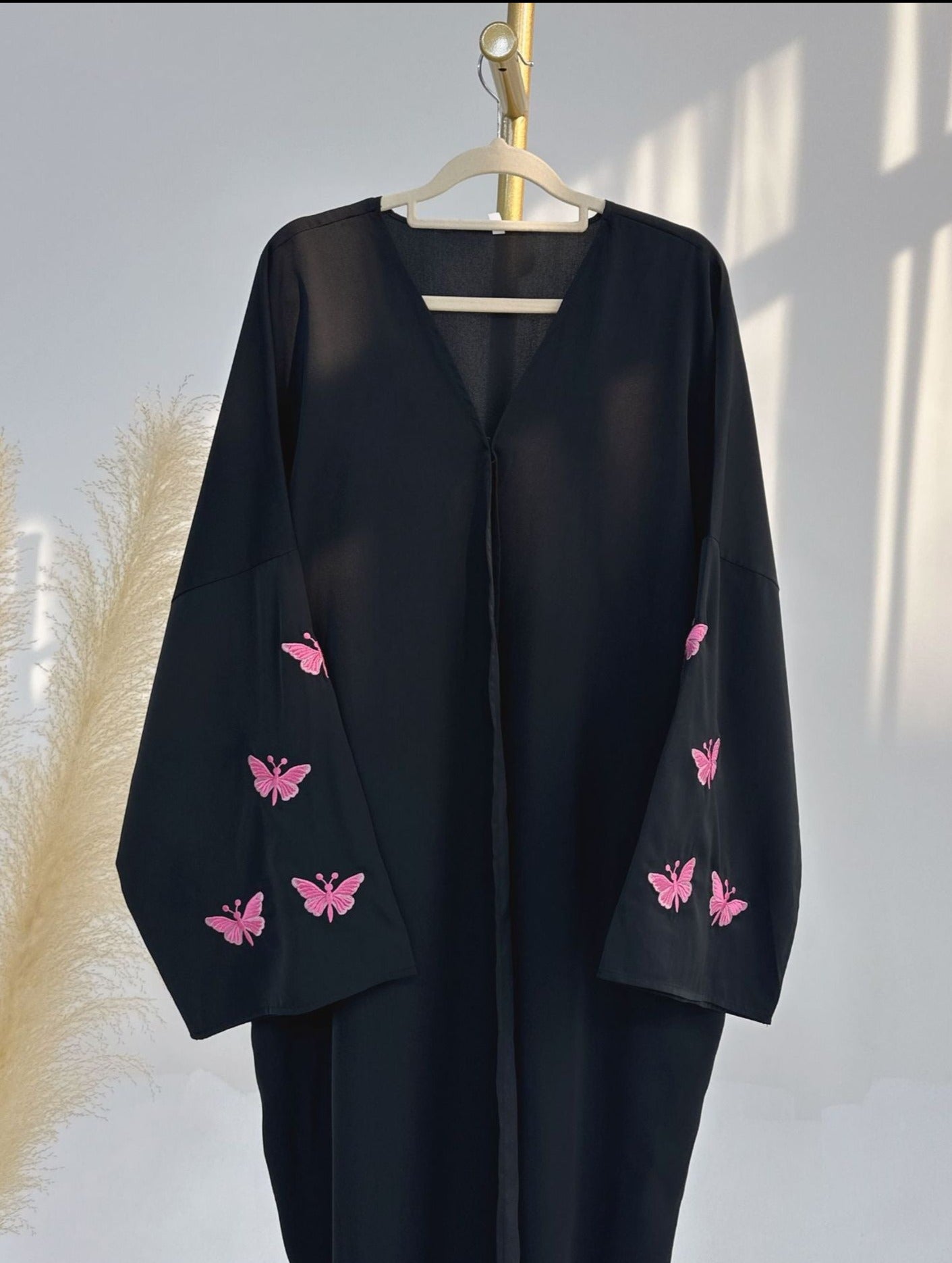 Butterfly Embroidery Abaya