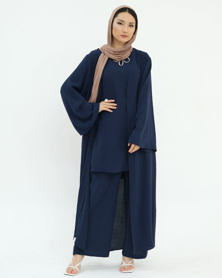 Zoha-Three Piece Abaya Set