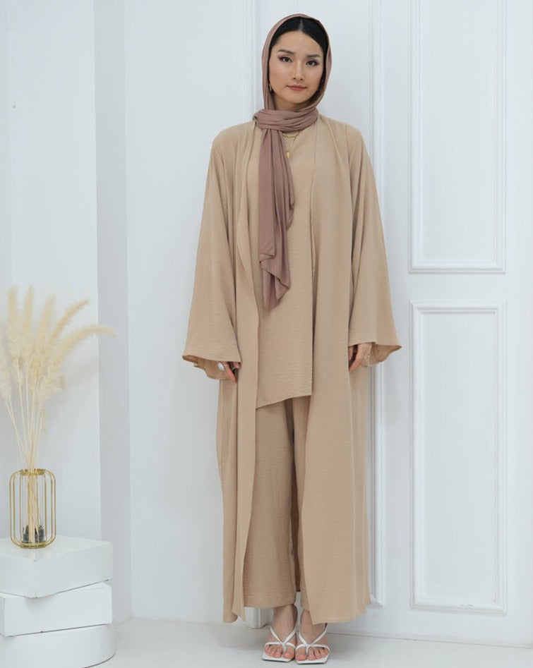 Zoha-Three Piece Abaya Set