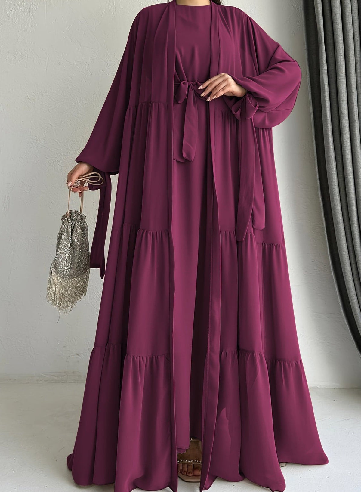 Noori Chiffon Abaya Set