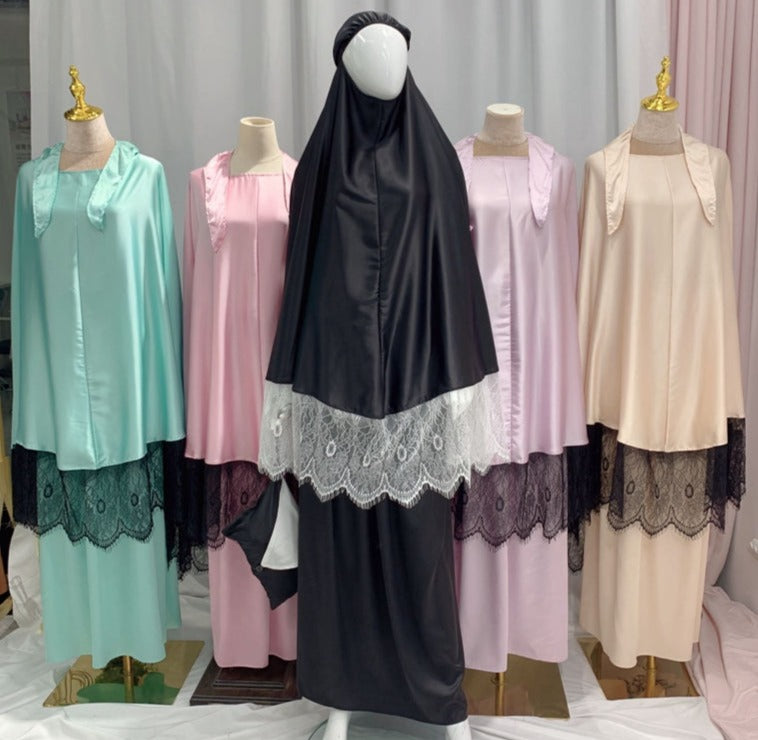 Rumaan Satin Jilbab Set