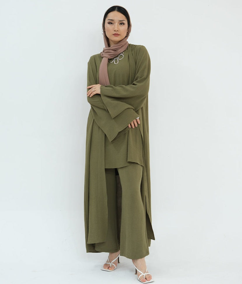 Zoha-Three Piece Abaya Set