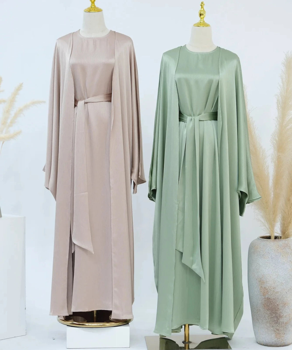Lamiah Lamiah Satin Abaya Set – Inaya Collections