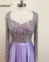 Meera Glitter Gown-Lilac