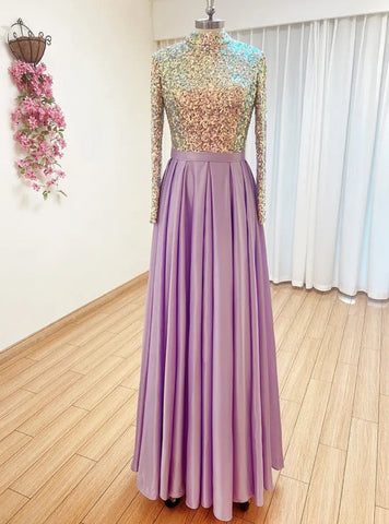 Meera Glitter Gown-Lilac