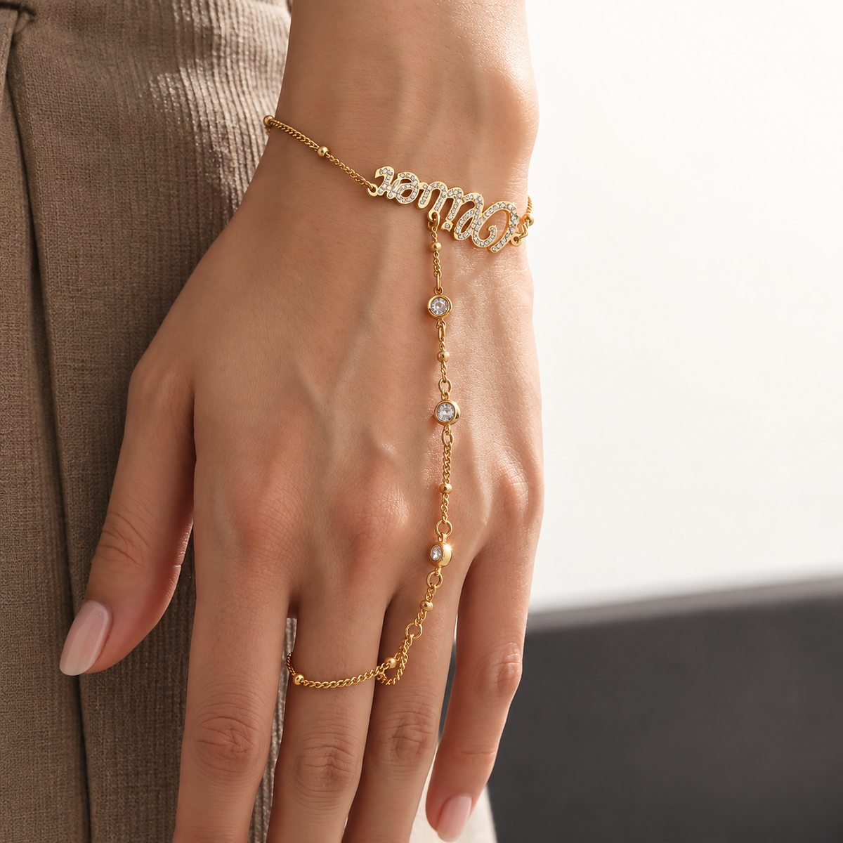 Custom Bracelet Clear Beads