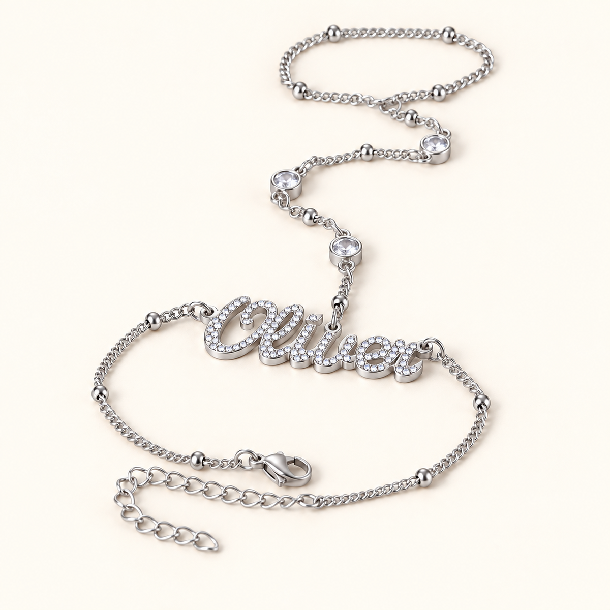 Custom Bracelet Clear Beads