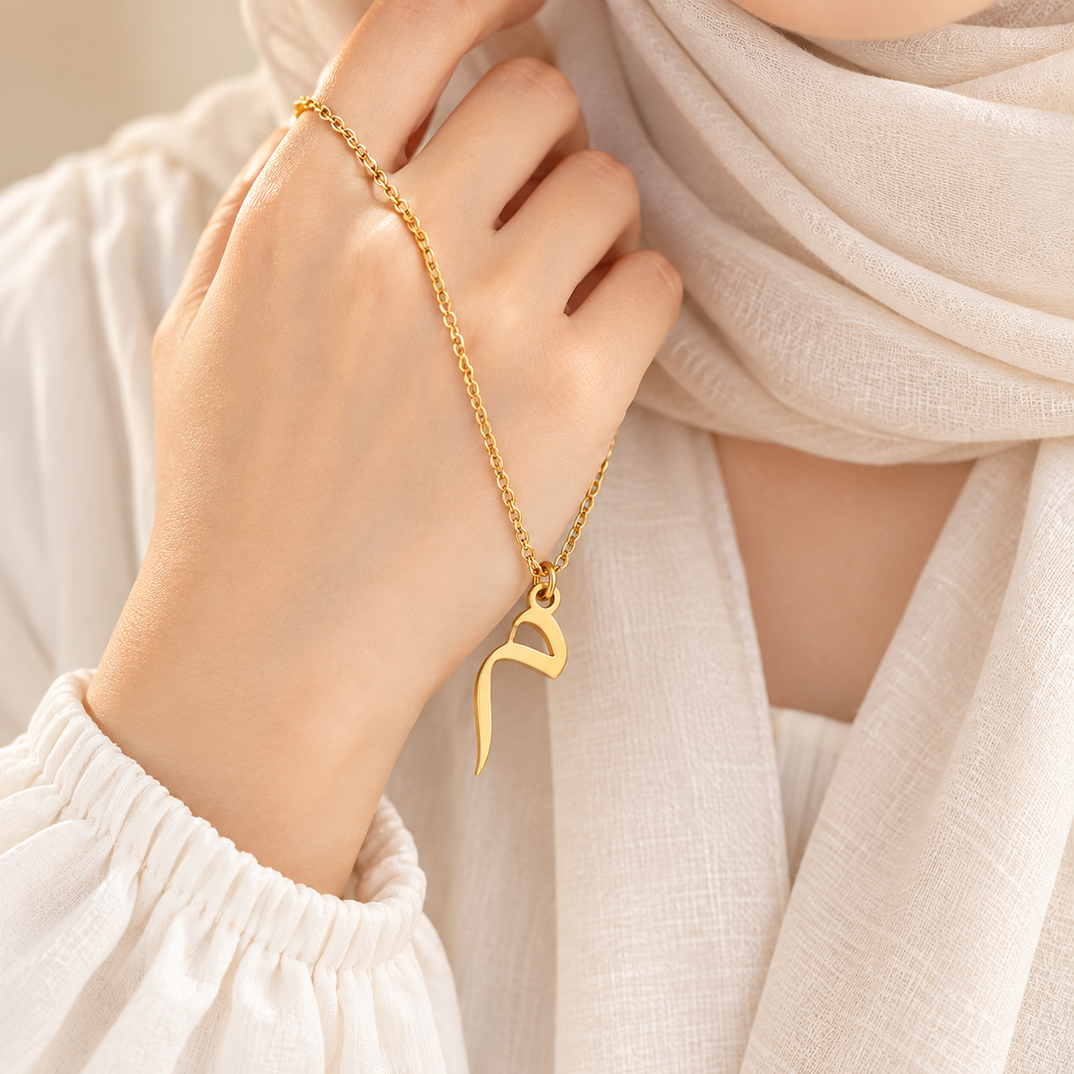 Arabic Initial Necklace