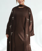 Aimah Crystal Bow Abaya Set