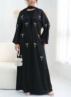 Aimah Crystal Bow Abaya Set